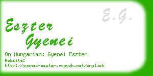 eszter gyenei business card